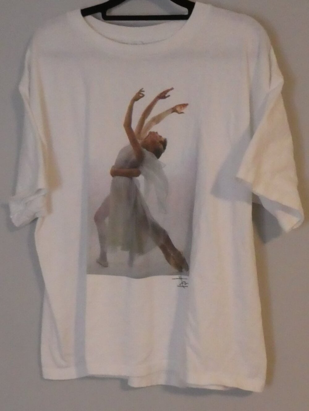 Vintage DANSKIN Made In The USA Adults Ballerina Graphic T-Shirt Oversized M/L